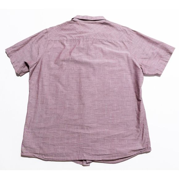 Travis Mathew Button-Up Shirt Men's 2XL Red Geometric Short Sleeve Stretch Wick - Picture 3 of 11